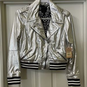 Women's True Religion Foiled Leather Motto